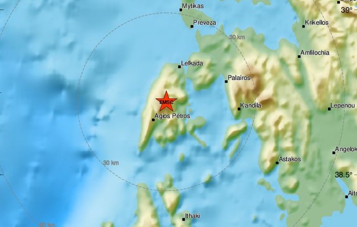 Σεισμός 4,4 Ρίχτερ στη Λευκάδα – Πού εντοπίζεται το επίκεντρο