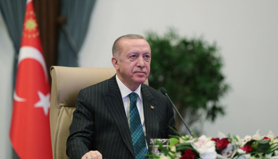 Ρετζέπ Ταγίπ Ερντογάν © EPA/TURKISH PRESIDENT PRESS OFFICE HANDOUT HANDOUT EDITORIAL USE ONLY/NO SALES