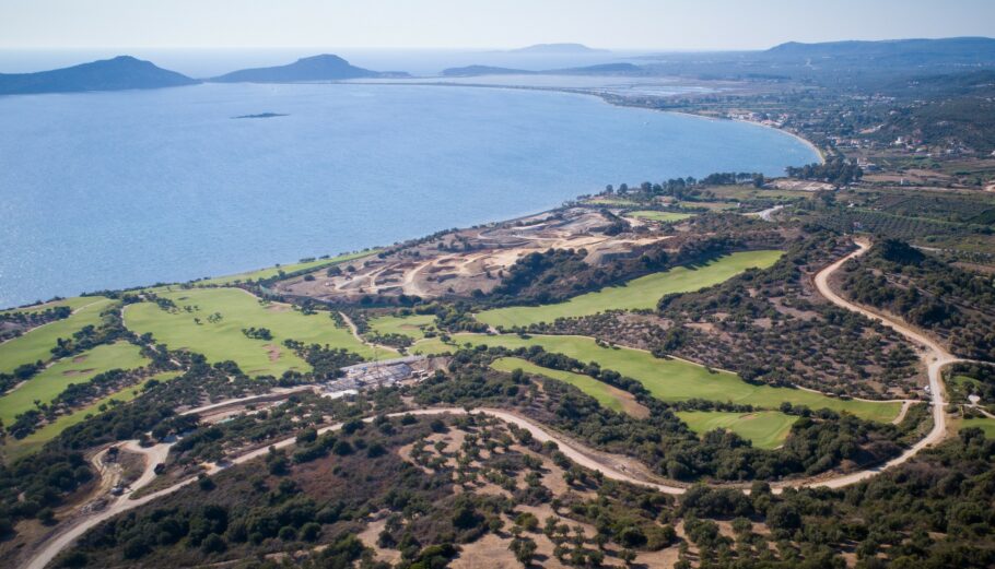 Αεροφωτογραφία από τα γήπεδα γκολφ στο Costa Navarino © Eurokinissi