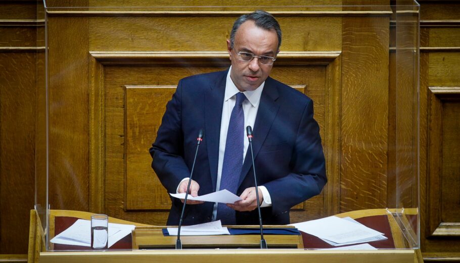 Ο Χρ. Σταϊκούρας στη Βουλή / Eurokinissi