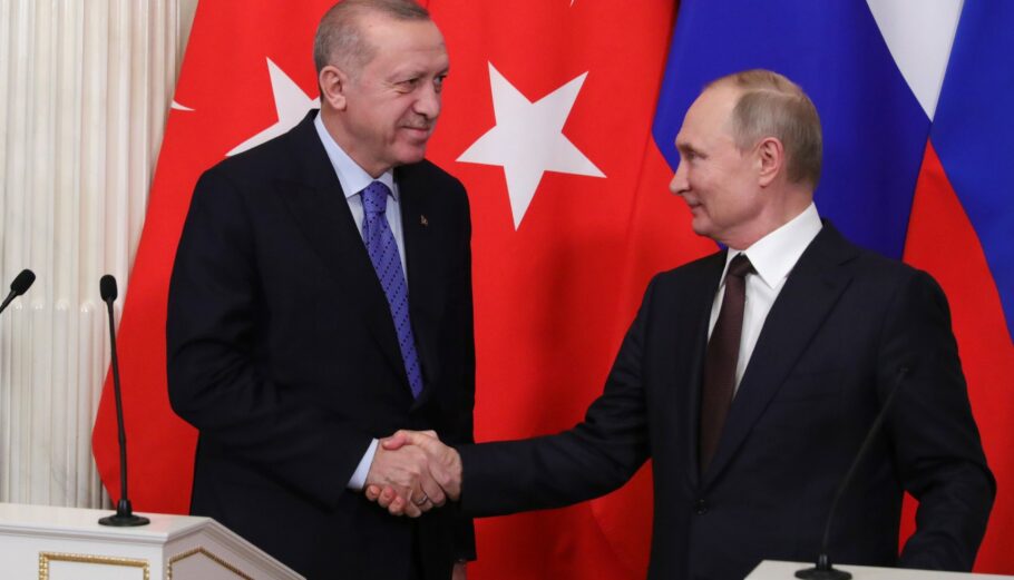 Ερντογάν - Πούτιν © EPA/MICHAEL KLIMENTYEV / SPUTNIK / KREMLIN POOL MANDATORY CREDIT