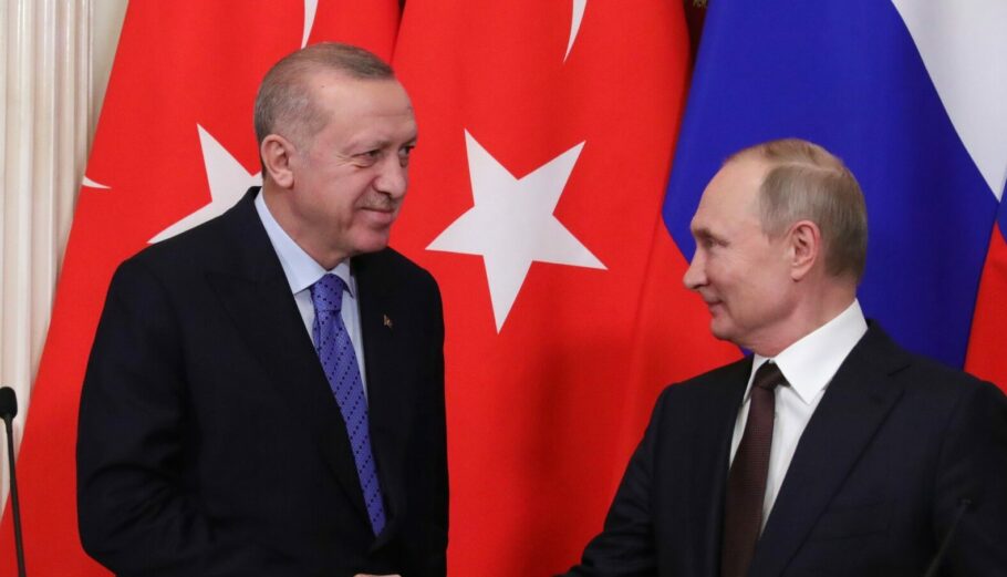 Ερντογάν - Πούτιν © EPA/MICHAEL KLIMENTYEV / SPUTNIK / KREMLIN POOL MANDATORY CREDIT