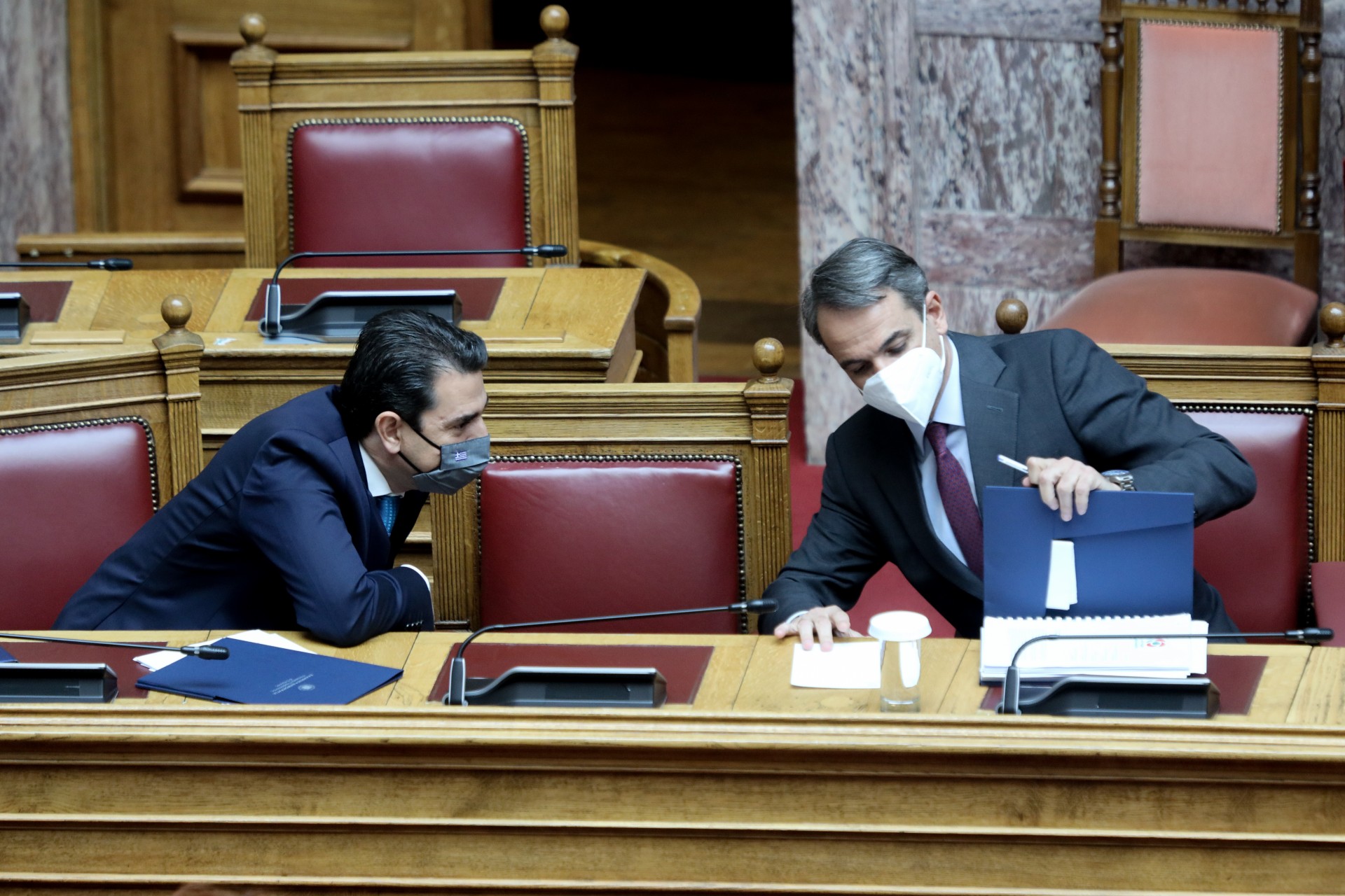 Κώστας Σκρέκας - Κυριάκος Μητσοτάκης © Eurokinissi