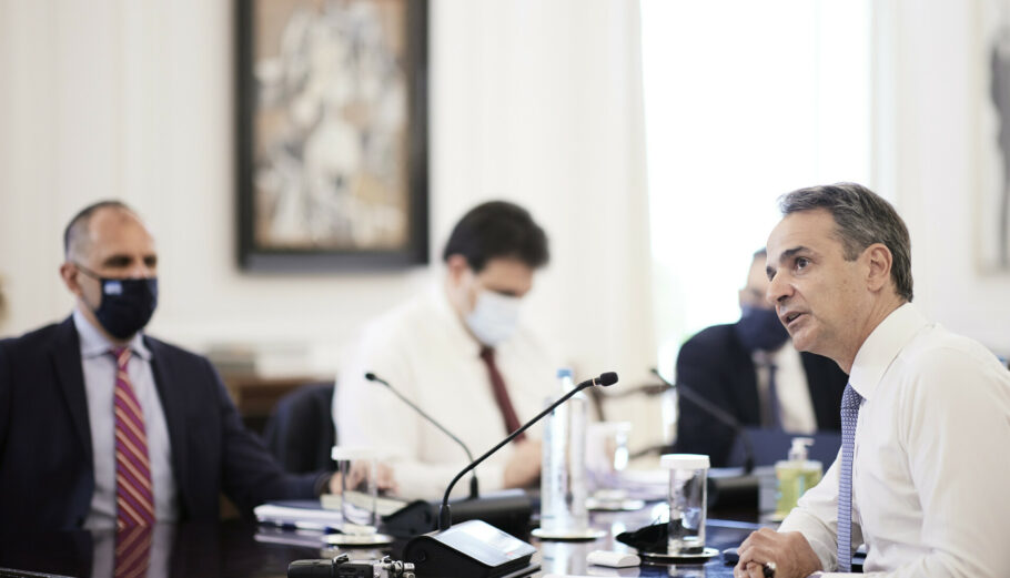 Ο Κυριάκος Μητσοτάκης στη συνεδρίαση του υπουργικού συμβουλίου © Γ.Τ. Πρωθυπουργού/ Δημήτρης Παπαμήτσος