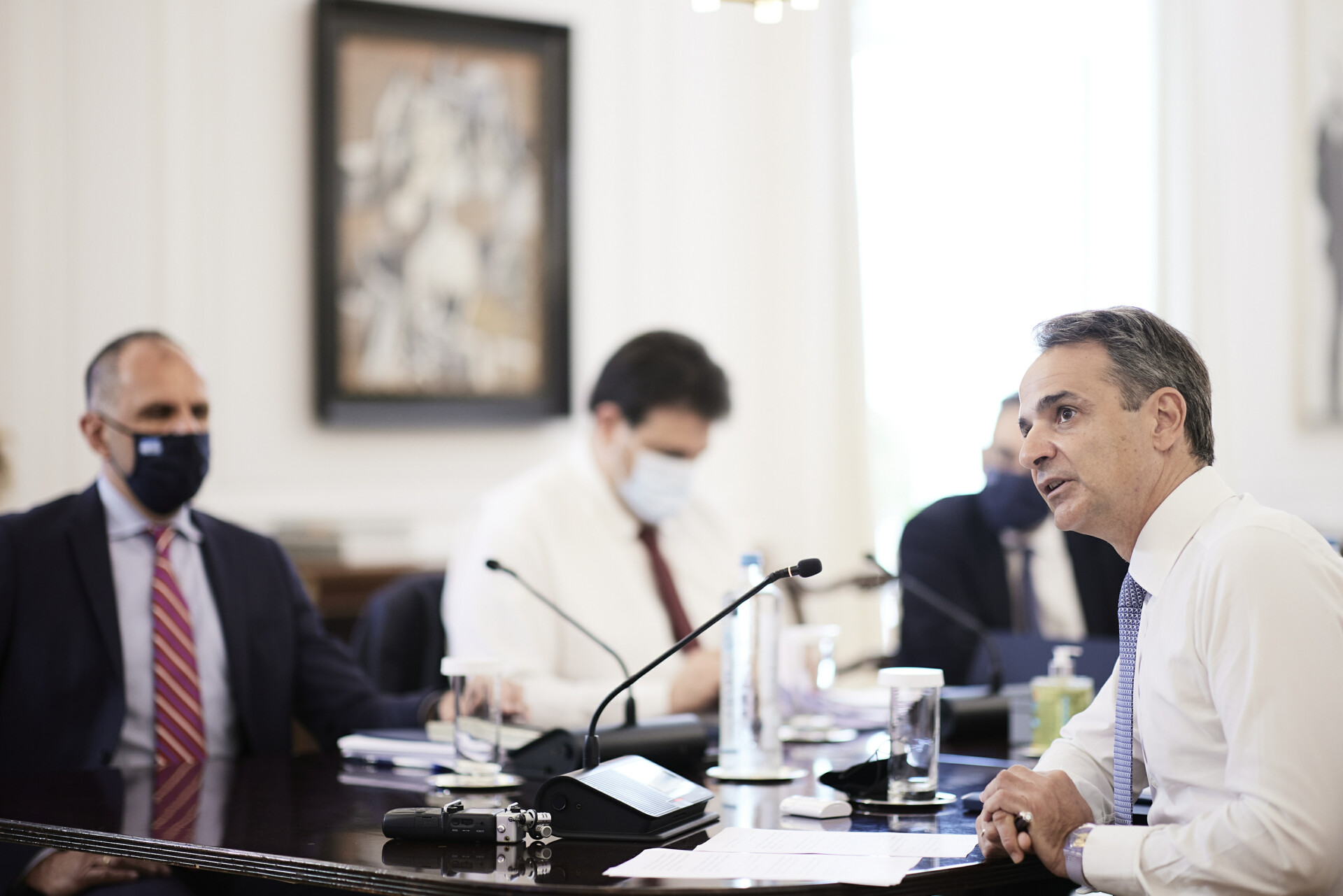 Ο Κυριάκος Μητσοτάκης στη συνεδρίαση του υπουργικού συμβουλίου © Γ.Τ. Πρωθυπουργού/ Δημήτρης Παπαμήτσος