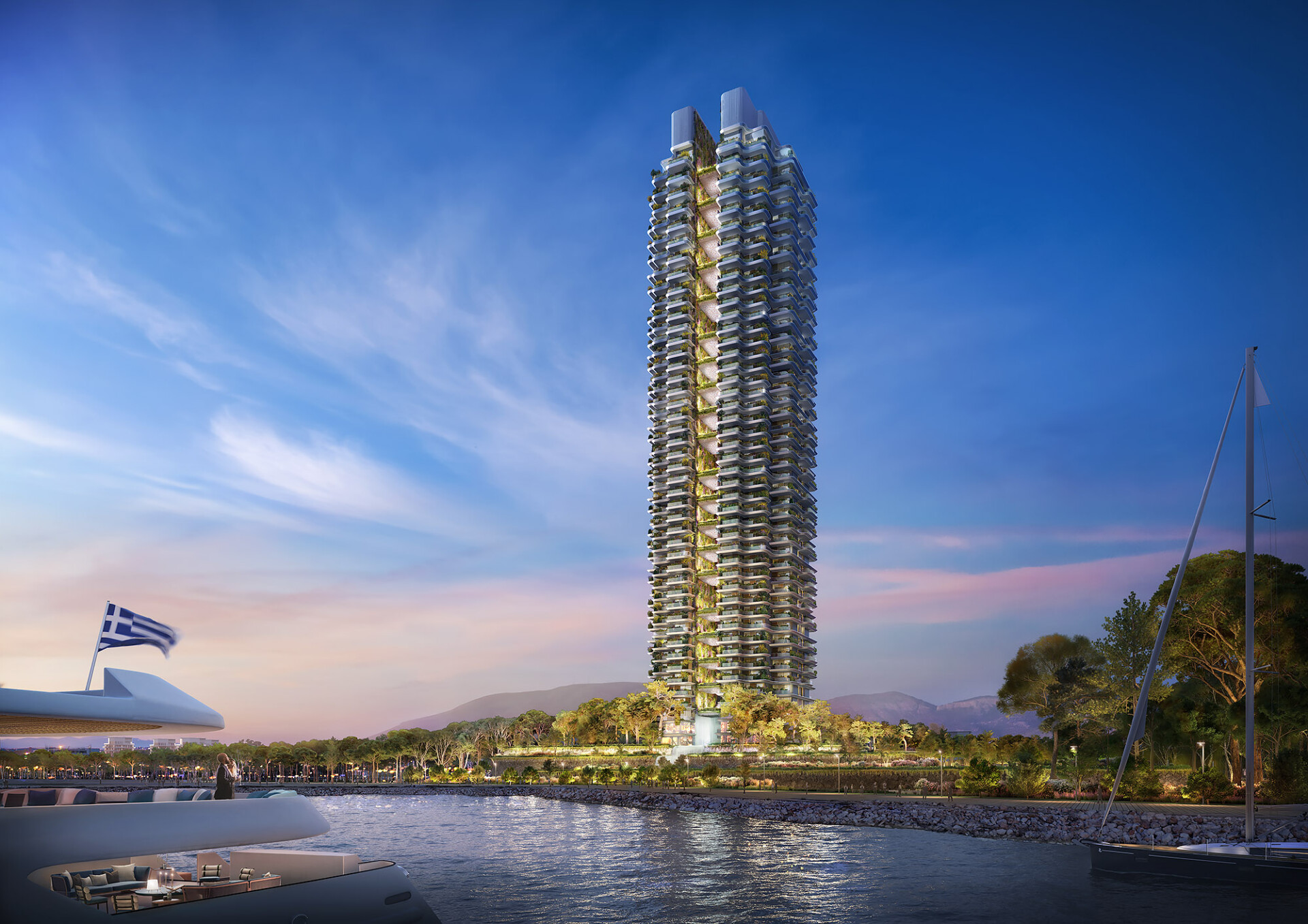 Μακέτα του Marina Tower © Lamda Development