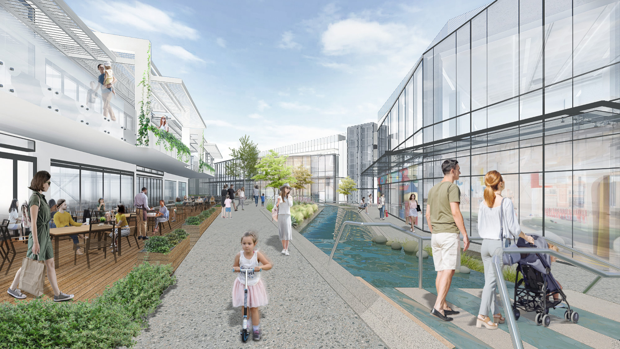 Μακέτα από το River West Open © https://www.vikelas.gr/work/river-west-open-shopping-center