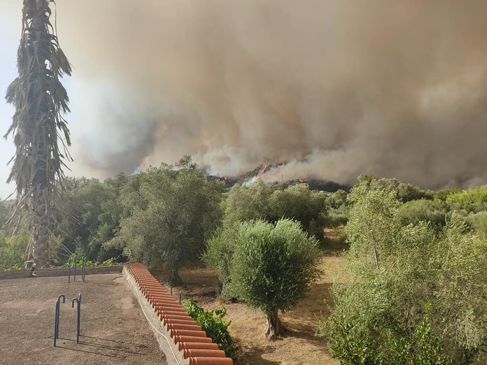 Πύρινη κόλαση σε χωριά έξω από την Αρχαία Ολυμπία © iliaoikonomia.gr