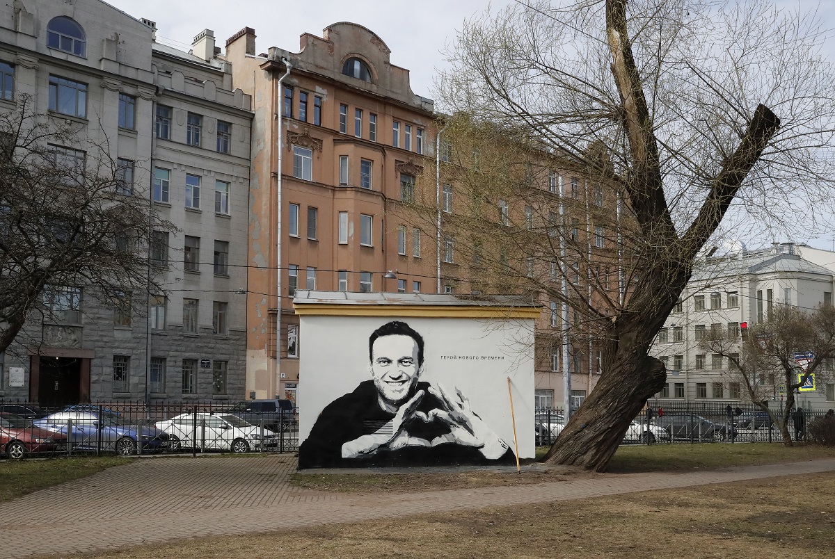 Γκράφιτι του Αλεξέι Ναβάλνι ©EPA/ANATOLY MALTSEV