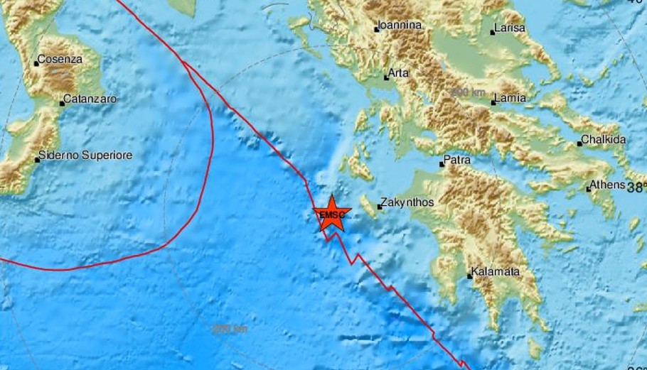 Σεισμός 4,2 Ρίχτερ στον θαλάσσιο χώρο δυτικά της Ζακύνθου