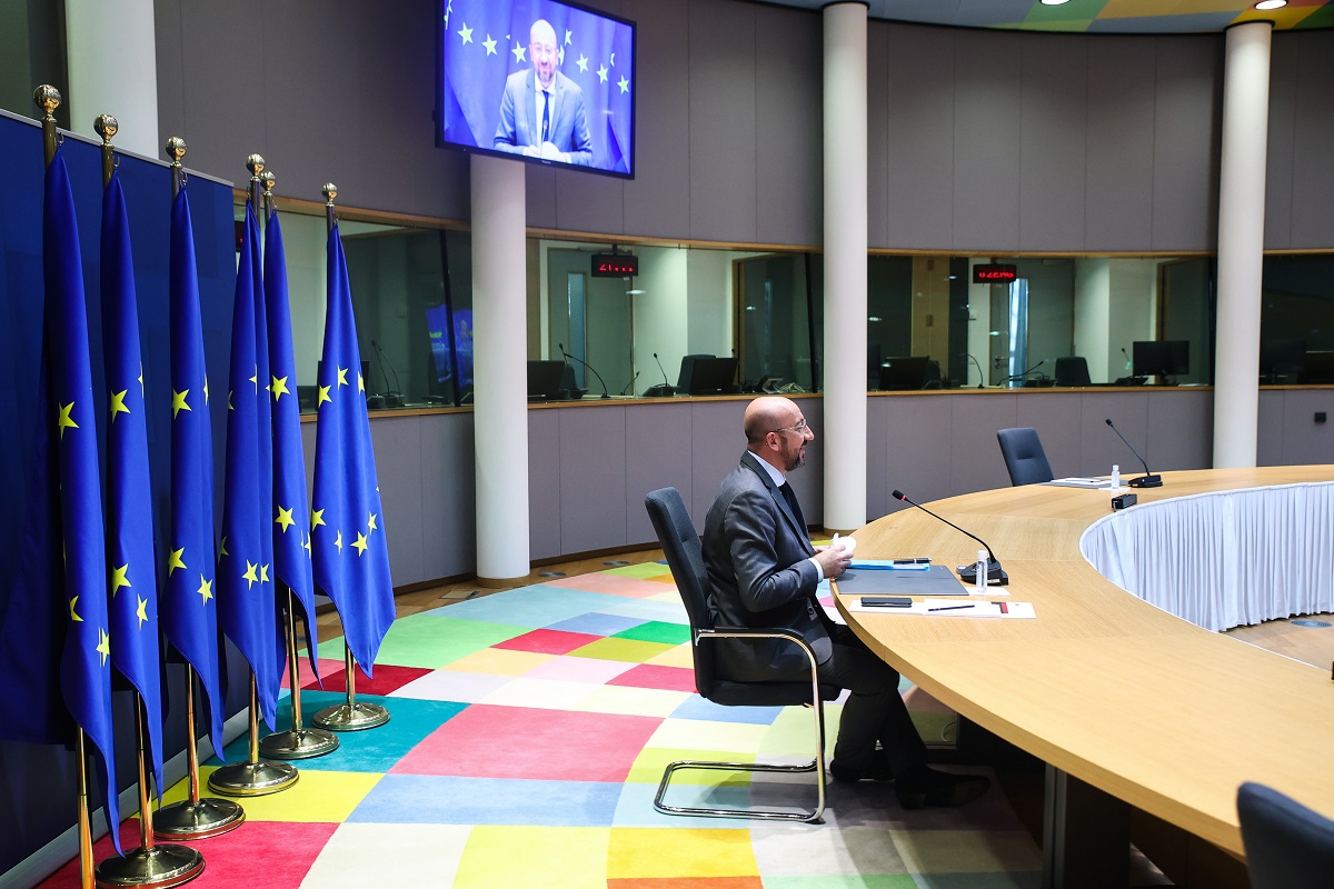 Πρόεδρος του Ευρωπαϊκού Συμβουλίου Charles Michel ©EPA/ARIS OIKONOMOU / POOL