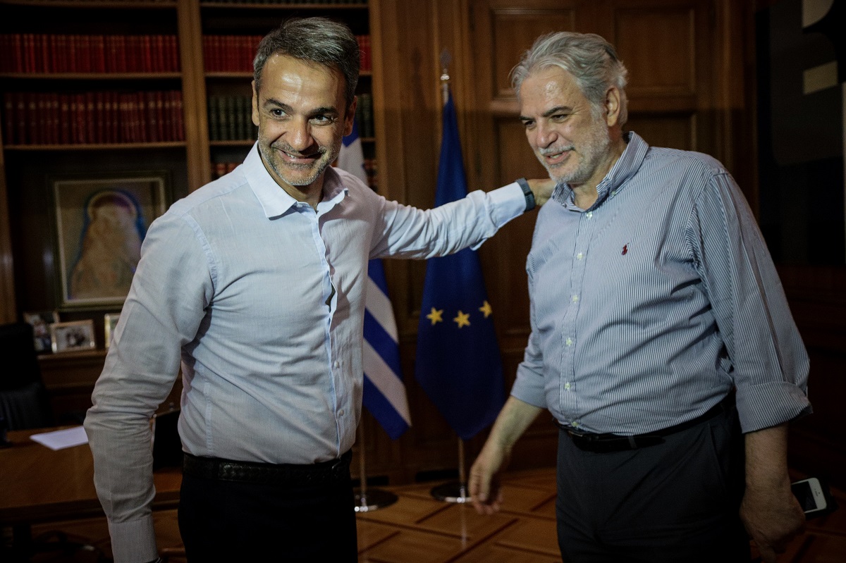 Ο πρωθυπουργός Κυριάκος Μητσοτάκης μαζί με τον Χρήστο Στυλιανίδη ©EUROKINISSI
