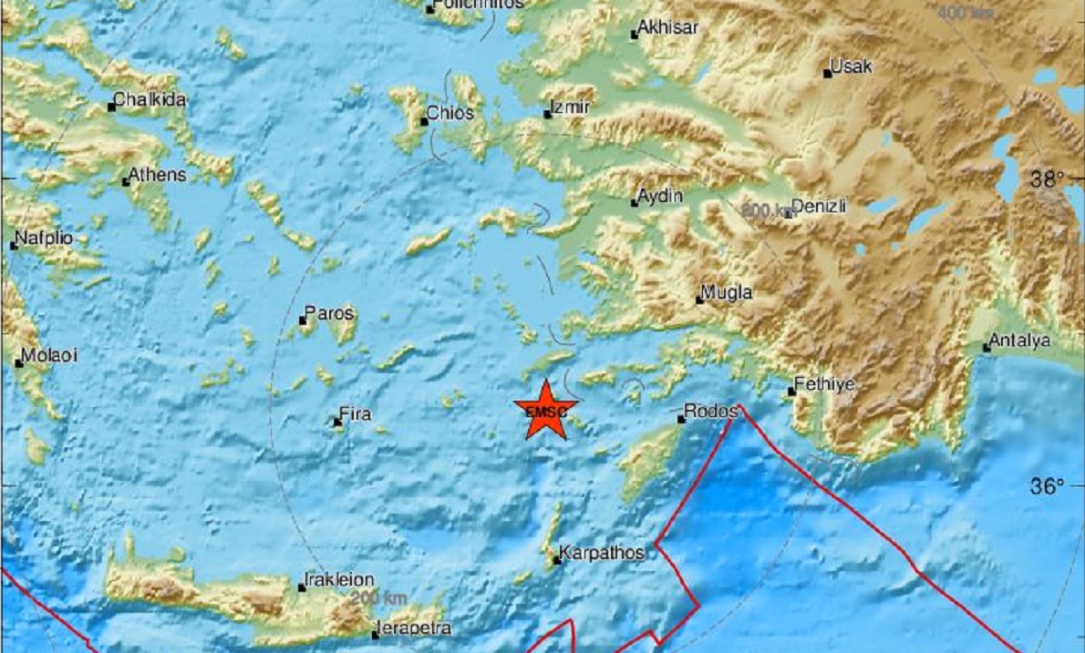 Νίσυρος: Νέος σεισμός 4,5 Ρίχτερ – Αισθητός και στην Τήλο