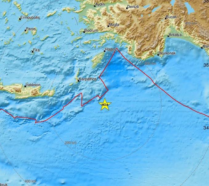 Το επίκεντρο της δόνησης © emsc-csem.org