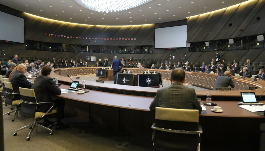 Έδρα του ΝΑΤΟ στις Βρυξέλλες © EPA/Virginia Mayo / POOL