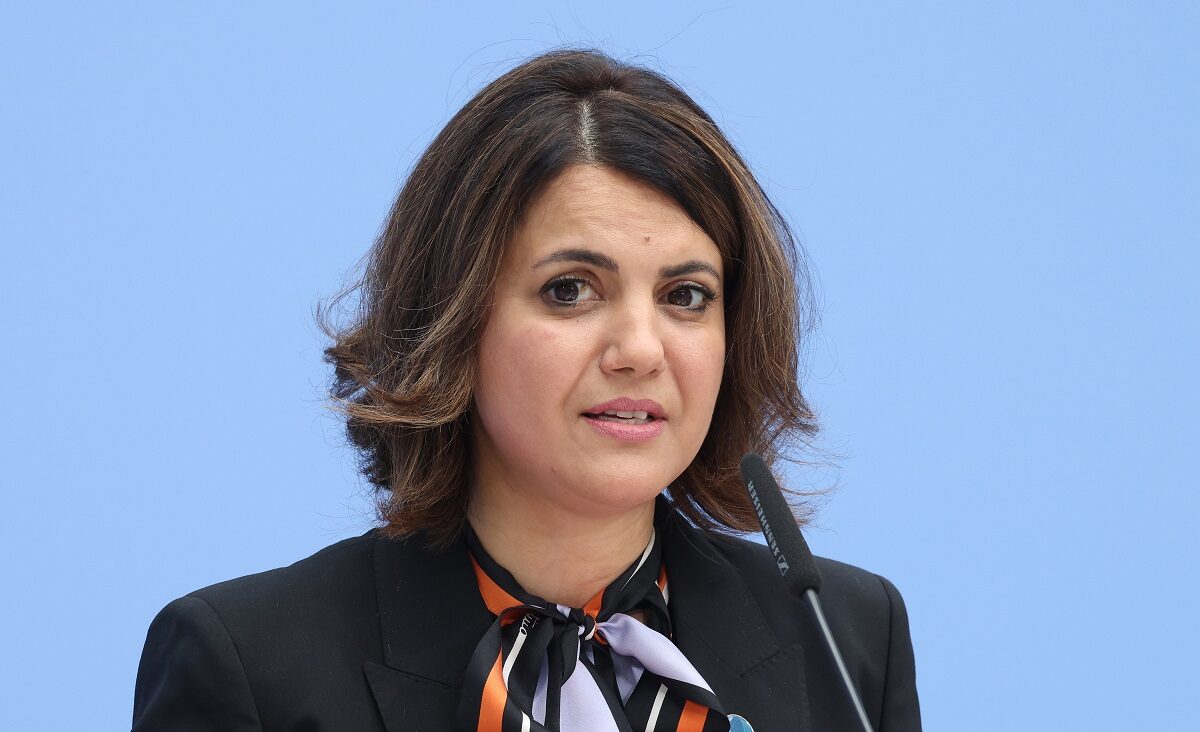 Η υπουργός Εξωτερικών της υπηρεσιακής κυβέρνησης της Τρίπολης Νάιλα Αλ Μανγκούς @EPA/SEAN GALLUP / POOL
