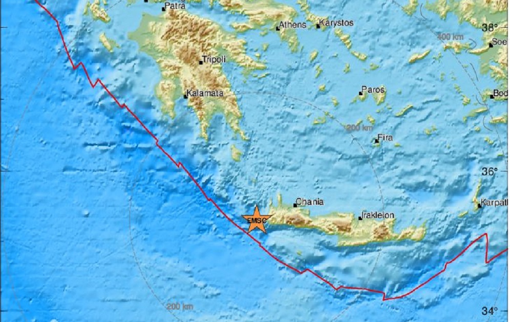 Κρήτη: Σεισμός 4,3 Ρίχτερ ανοιχτά της Παλαιόχωρας