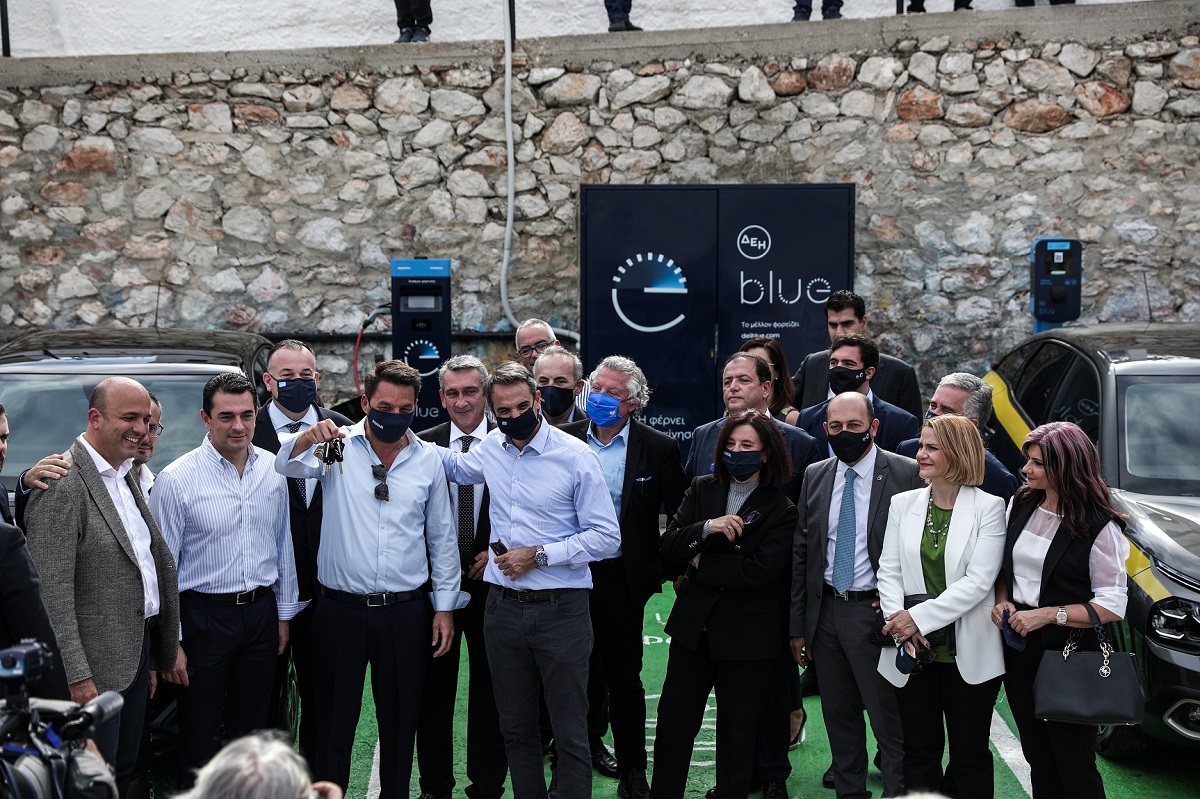 Επίσκεψη του Πρωθυπουργού Κυριάκου Μητσοτάκη στην Χάλκη © EUROKINISSI