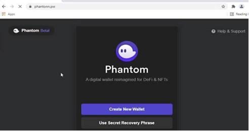 Γράφημα 3. Fraudulent Phantom website next to the original Phantom website