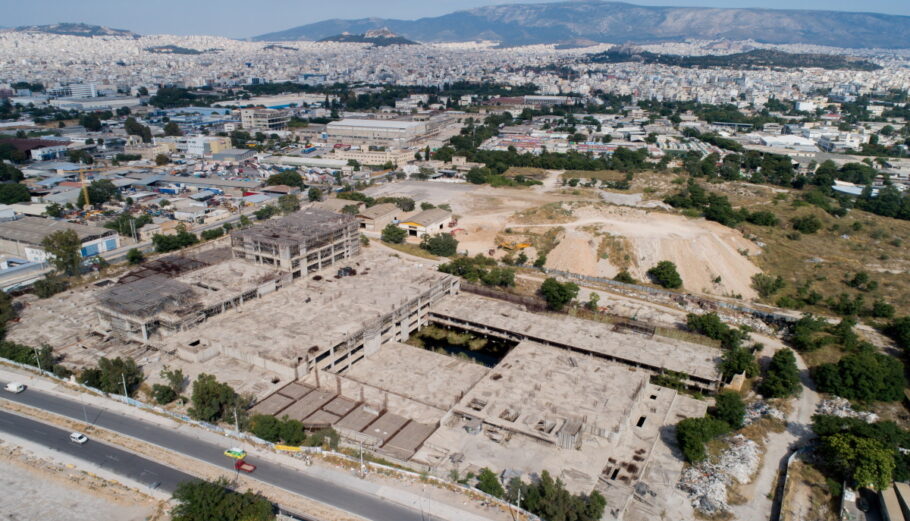 H έκταση στην οποία θα υλοποιηθεί η διπλή ανάπλαση από το πρότζεκτ του Βοτανικού Πηγή: Eurokinissi