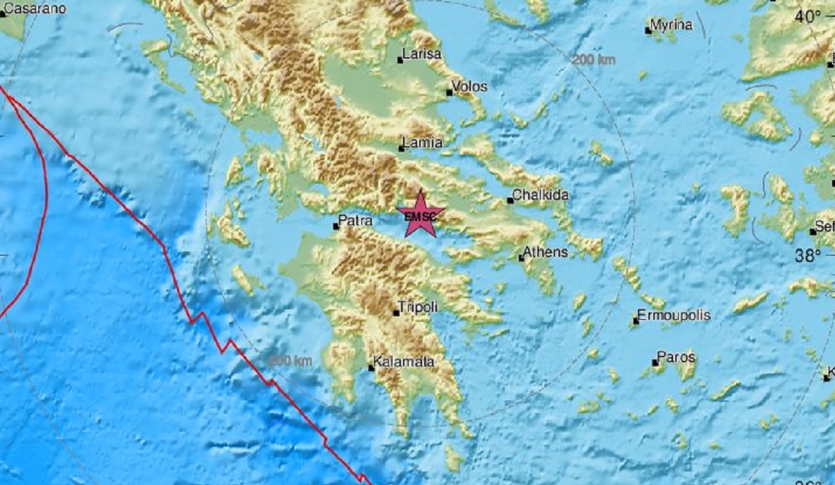 Σεισμός 4,1 Ρίχτερ κοντά στο Γαλαξίδι ©emsc-csem.org
