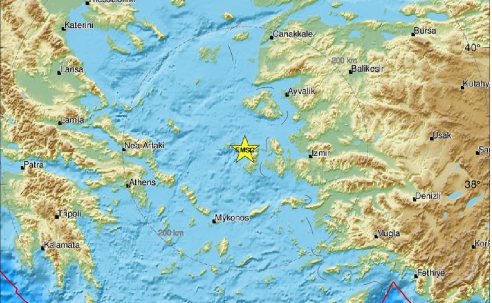 Σεισμός 4 Ρίχτερ στη Χίο – Eγινε αισθητός και στη Λέσβο