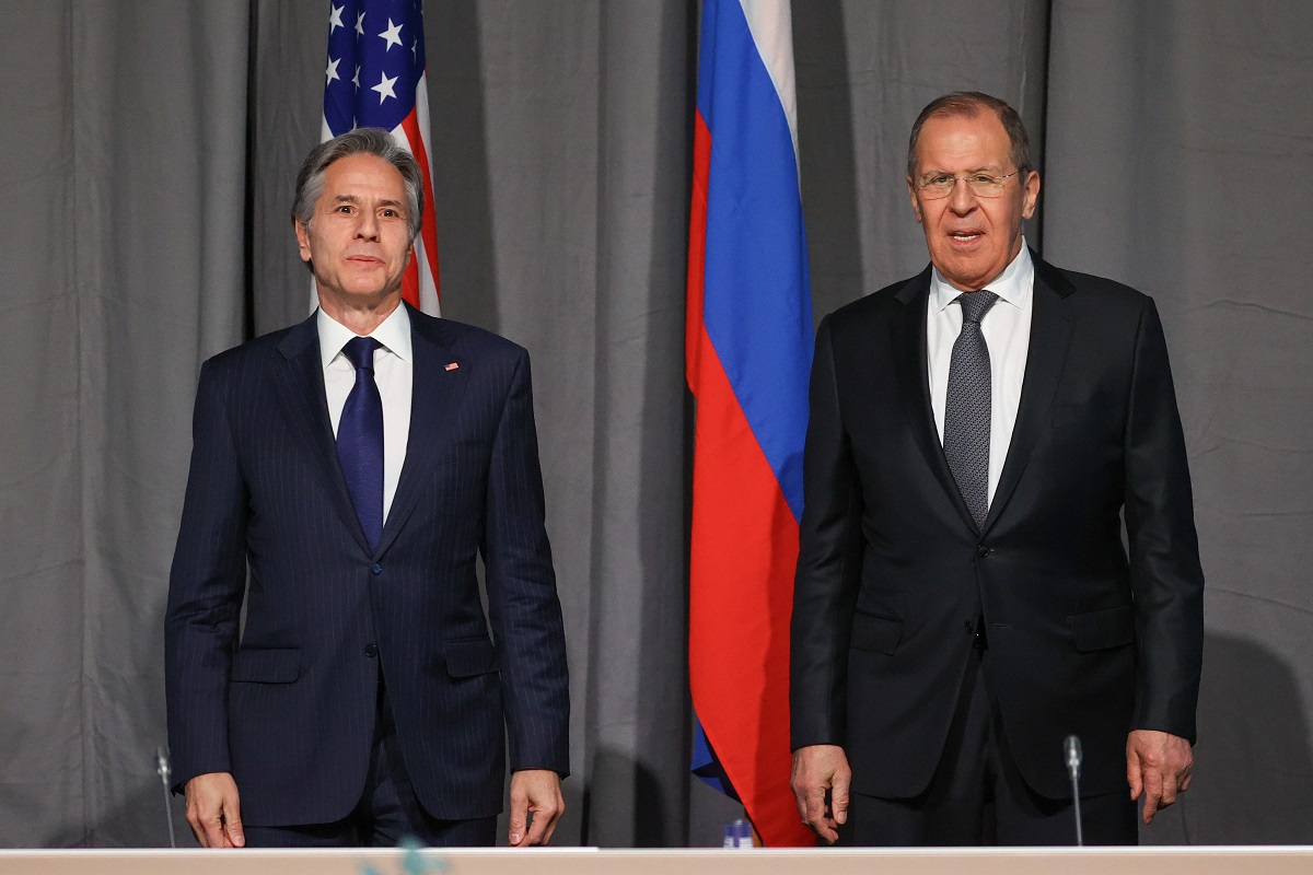 Αντόνι Μπλίνκεν και Σεργκέι Λαβρόφ©EPA/RUSSIAN FOREIGN MINISTRY PRESS SERVICE HANDOUT HANDOUT EDITORIAL USE ONLY/NO SALES