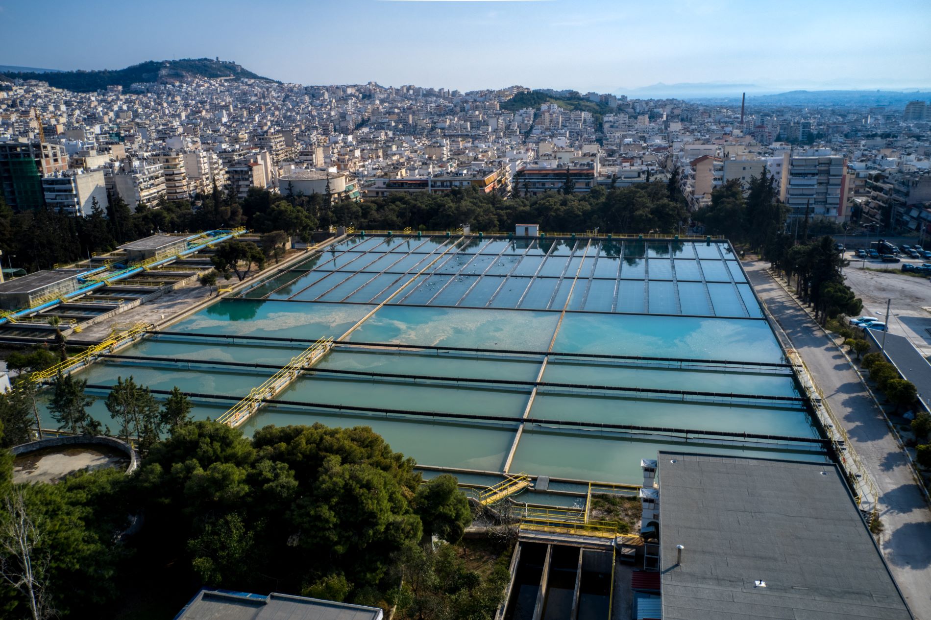 Οι εγκαταστάσεις της ΕΥΔΑΠ στο Γαλάτσι ©Eurokinissi