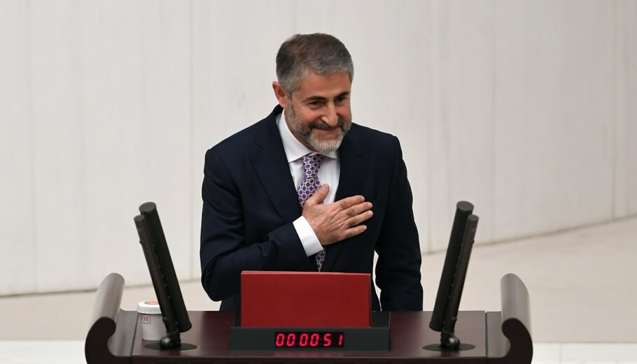 Ο νέος υπουργός Οικονομικών της Τουρκίας, Νουρεντίν Νεμπάτι © EPA/STR