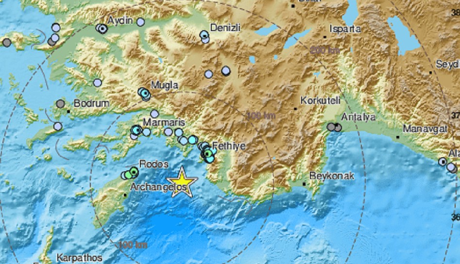 Σεισμός αναστάτωσε τη νύχτα τη Ρόδο: Συνεχής η ακολουθία σε Χαλκιδική