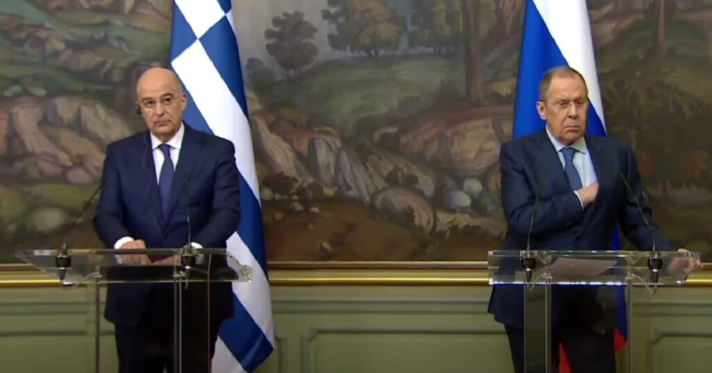 Οι κοινές δηλώσεις Δένδια - Λαβρόφ στη Μόσχα © youtube