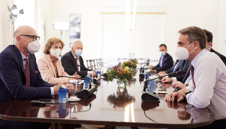 H συνάντηση Χέτγκες - Μητσοτάκη στο Μαξίμου © Γραφείο Τύπου Πρωθυπουργού