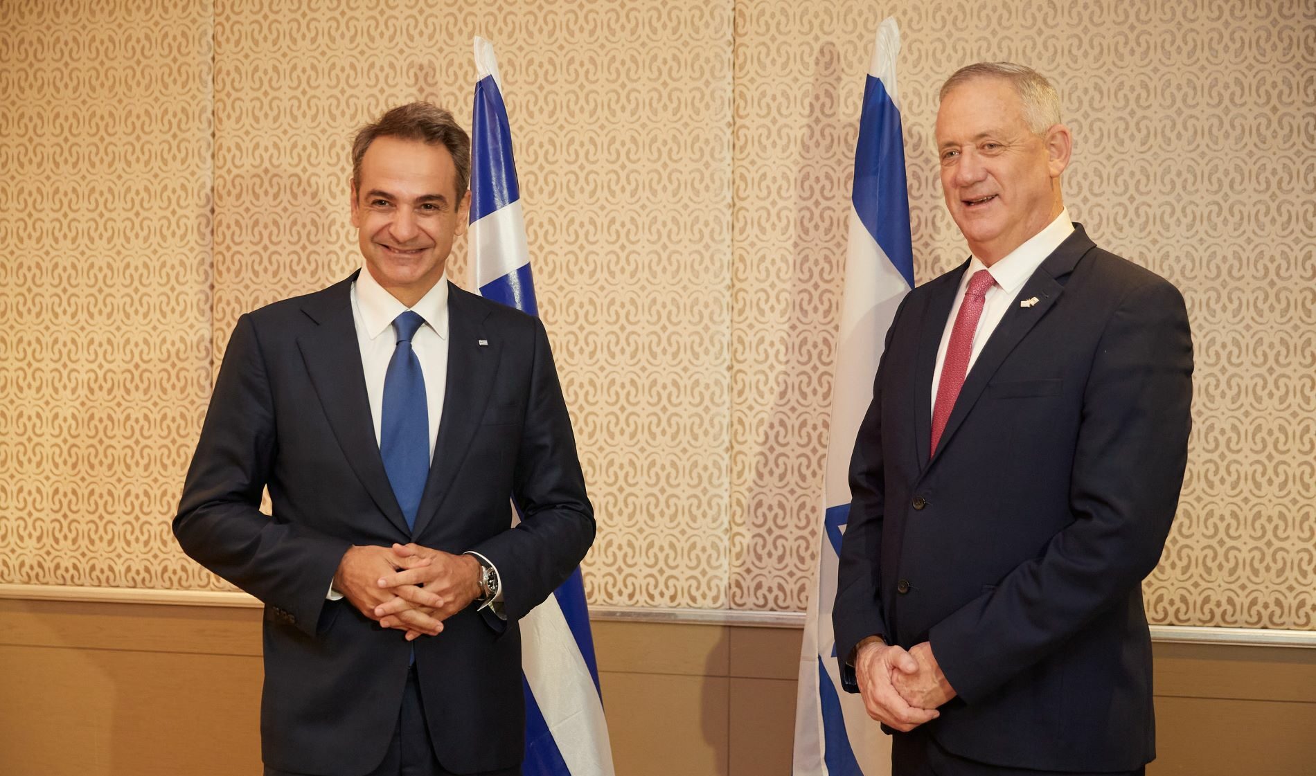 Φωτογραφία αρχείου από συνάντηση του Κυρ. Μητσοτάκη με τον υπουργό Άμυνας του Ισραήλ, Μπ. Γκαντζ ©Eurokinissi