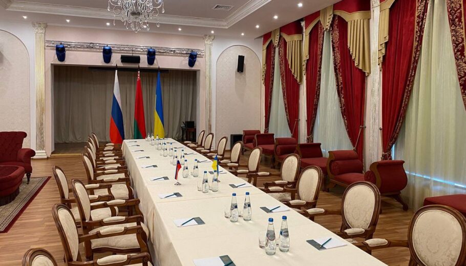 Ξεκινούν οι συνομιλίες Ουκρανίας-Ρωσίας στα ουκρανικά σύνορα με τη Λευκορωσία © twitter.com/BelarusMFA
