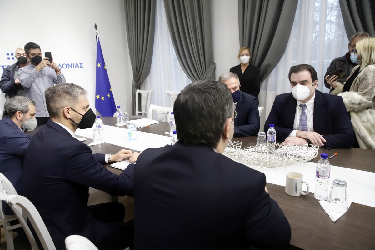 Ο Κυριάκος Πιερρακάκης στην παρουσίαση νέων ψηφιακών εφαρμογών στην Περιφέρεια Κεντρικής Μακεδονίας © Eurokinissi