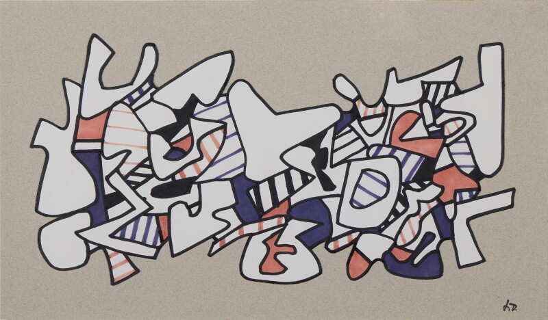 Ο πίνακας του Jean Dubuffet «Motif Horizontal P535» © Sotheby’s