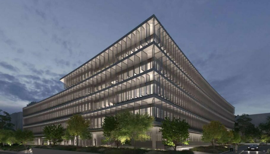 Το νέο βιοκλιματικό κτίριο γραφείων eLement ©Prodea Investments / SPARCH / 3D by cad monkeys