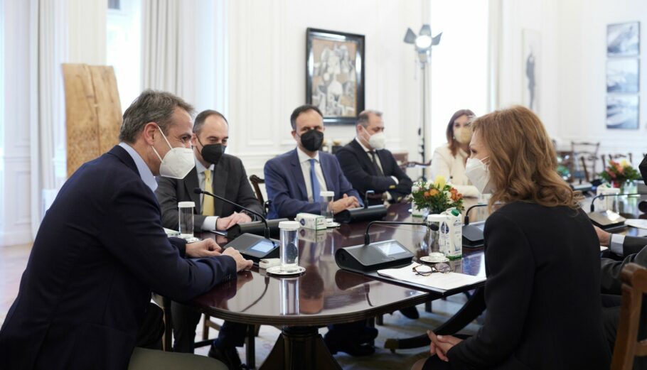 Συνάντηση Μητσοτάκη με την Ένωση Ελλήνων Εφοπλιστών © Γραφείο Τύπου Πρωθυπουργού