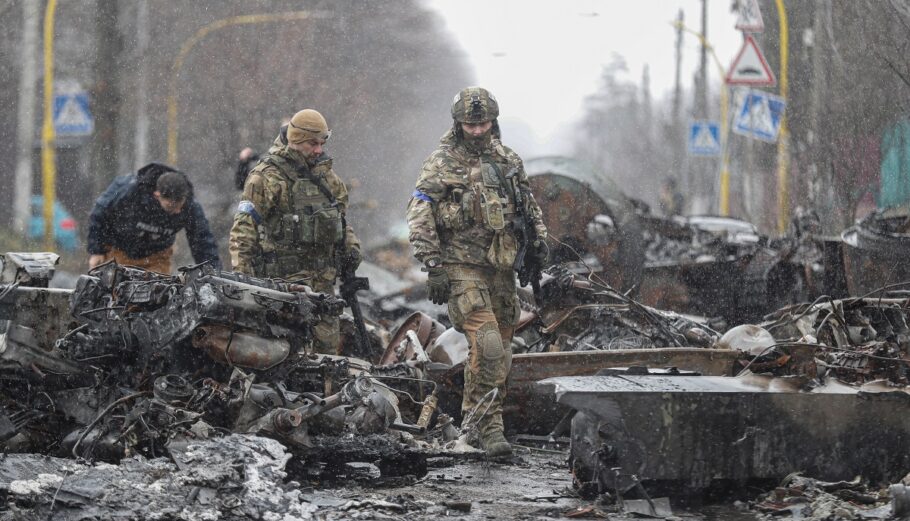 Ουκρανοί στρατιώτες ©EPA/ATEF SAFADI