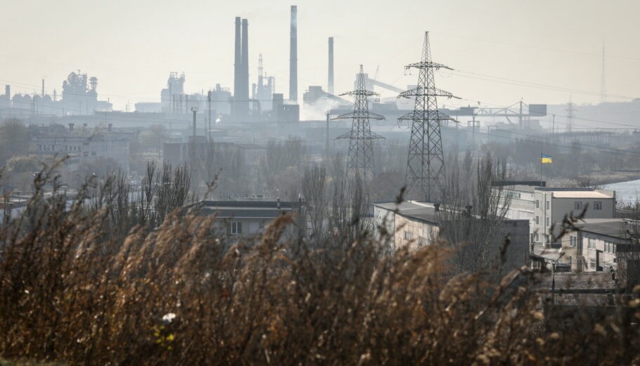 Το εργοστάσιο χαλυβουργίας Azovstal, Μαριούπολη © EPA/OLEG PETRASYUK