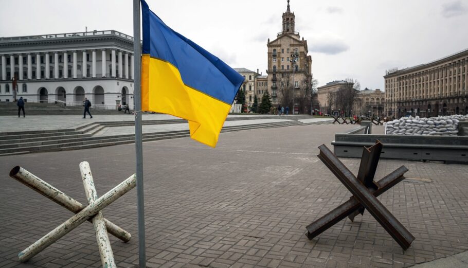 Η ουκρανική σημαία στο Κίεβο