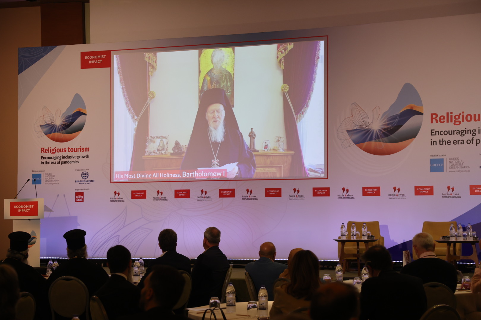 Μήνυμα του Οικουμενικού Πατριάρχη Βαρθολομαίου στο συνέδριο του Economist για τον θρησκευτικό τουρισμό