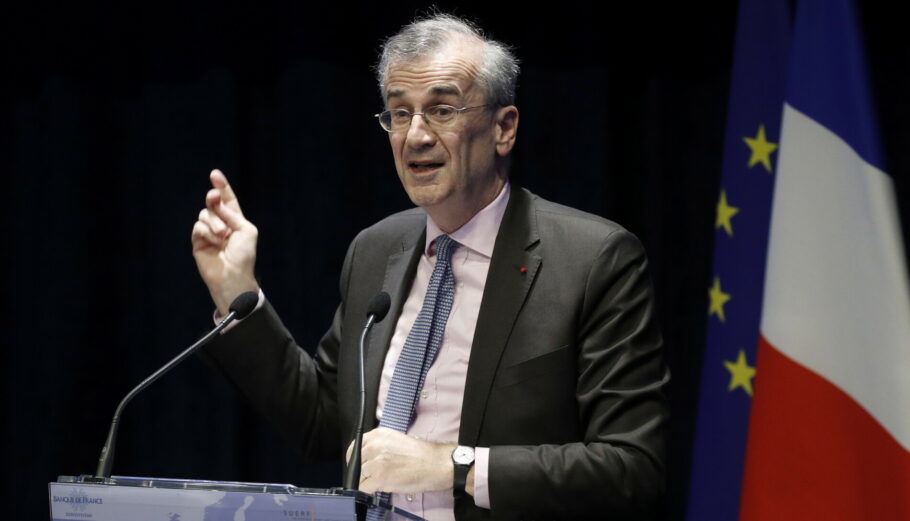 Ο διοικητής της Τράπεζας της Γαλλίας, Βιλερουά ντε Γκαλό © EPA/YOAN VALAT