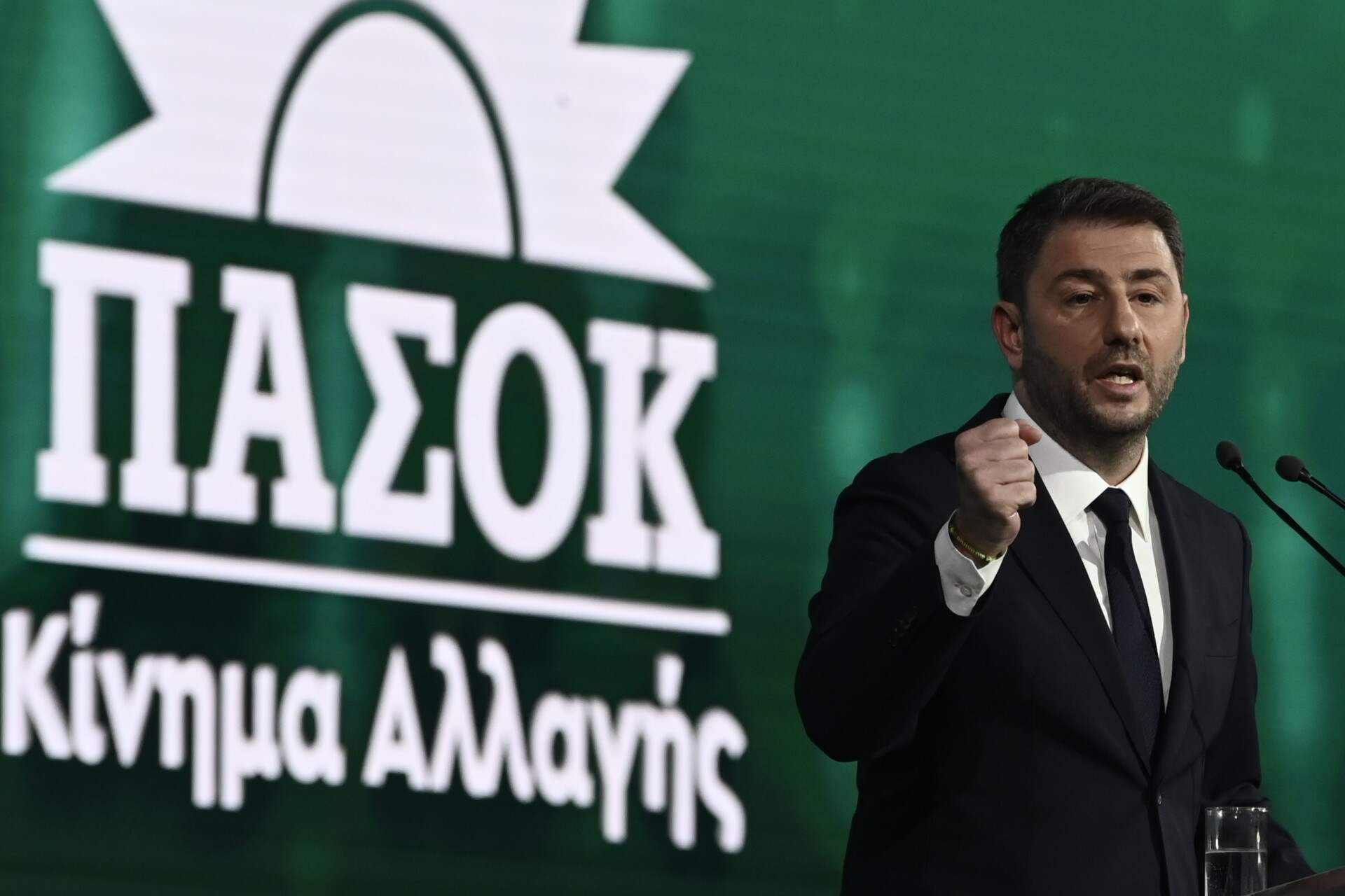 Ο πρόεδρος του ΠΑΣΟΚ-ΚΙΝΑΛ, Νίκος Ανδρουλάκης στο 3ο Συνέδριο του κόμματος © (ΜΙΧΑΛΗΣ ΚΑΡΑΓΙΑΝΝΗΣ/EUROKINISSI)