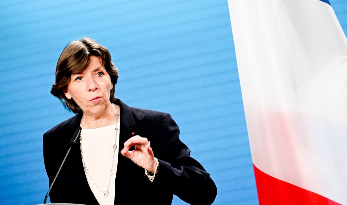 Η υπουργός Εξωτερικών της Γαλλίας Κατρίν Κολονά © EPA/FILIP SINGER