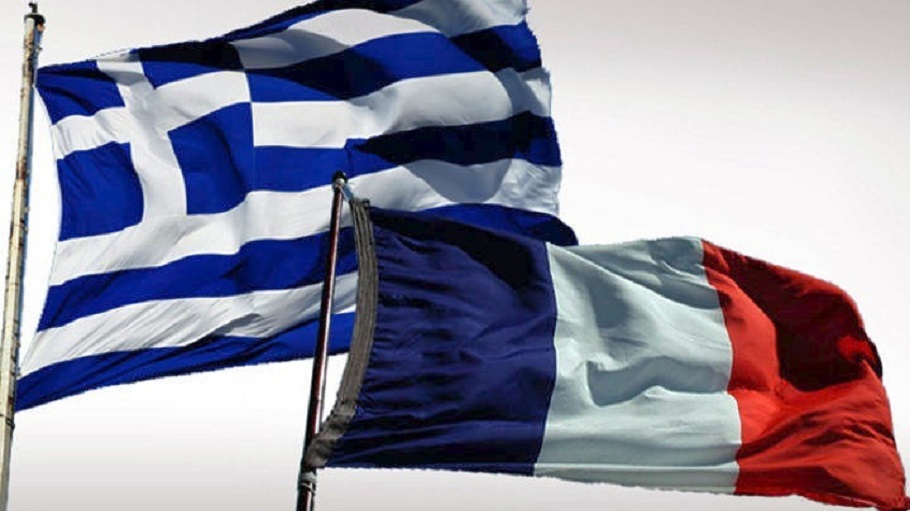 Σημαίες Ελλάδα - Γαλλίας @ΑΠΕ- ΜΠΕ