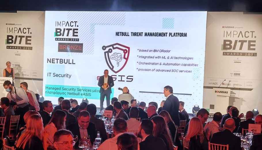 Στιγμιότυπο από τη βράβευση της Netbull στα BITE Awards 2021 © netbull.gr