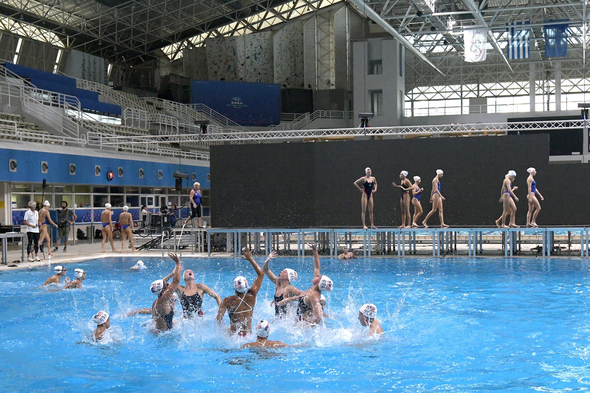 Προπόνηση της Εθνικής Ομάδας Καλλιτεχνικής Κολύμβησης © Δημητρης Μαντζουράνης