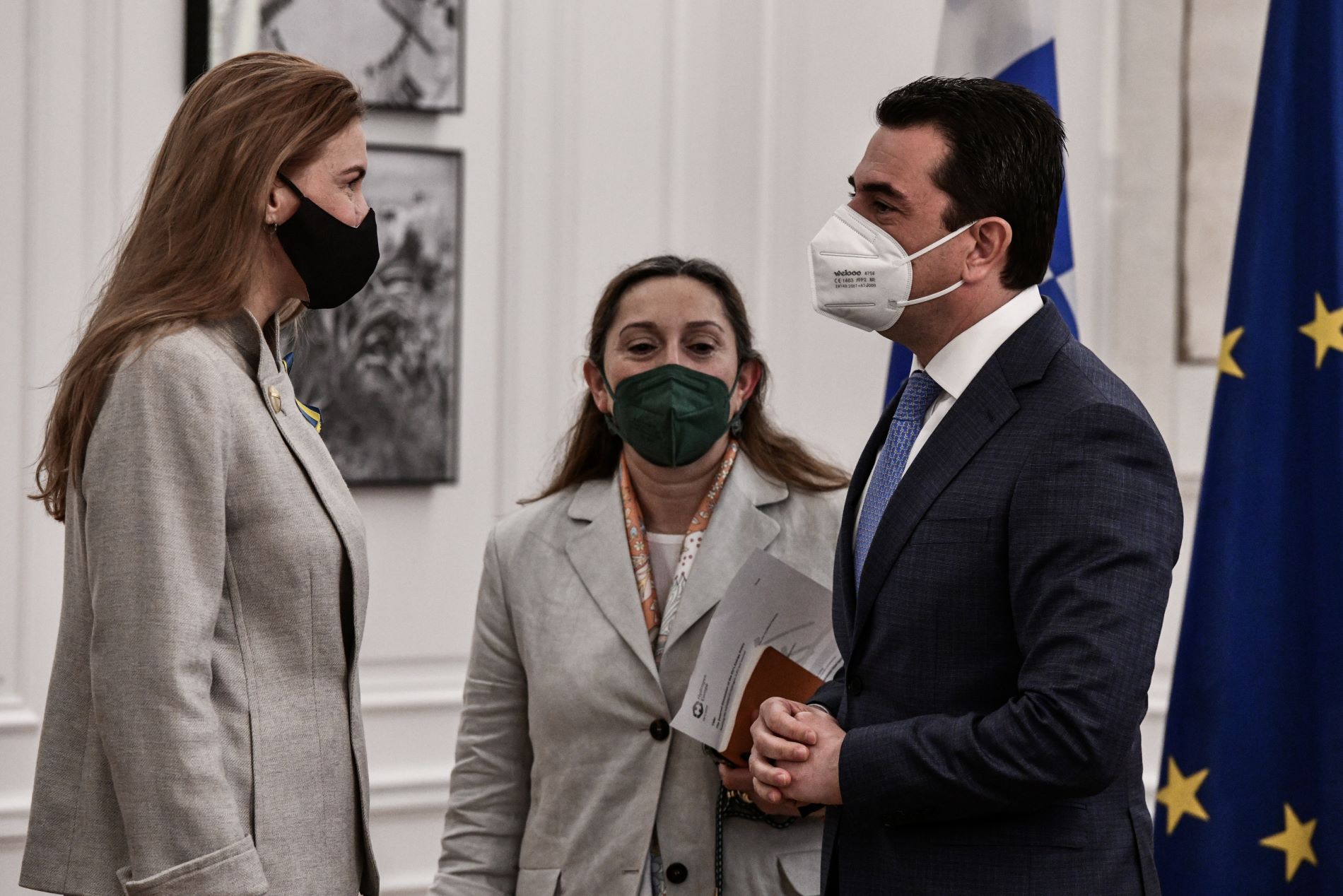 Φωτογραφία αρχείου από παλιότερη συνάντηση του Κ. Σκρέκα μα την Κάντρι Σίμσον ©Eurokinissi