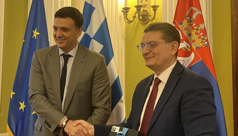O Βασίλης Κικίλιας με τον πρόεδρος της Επιτροπής Τουρισμού του σερβικού Κοινοβουλίου© /twitter.com/Vkikilias/status/